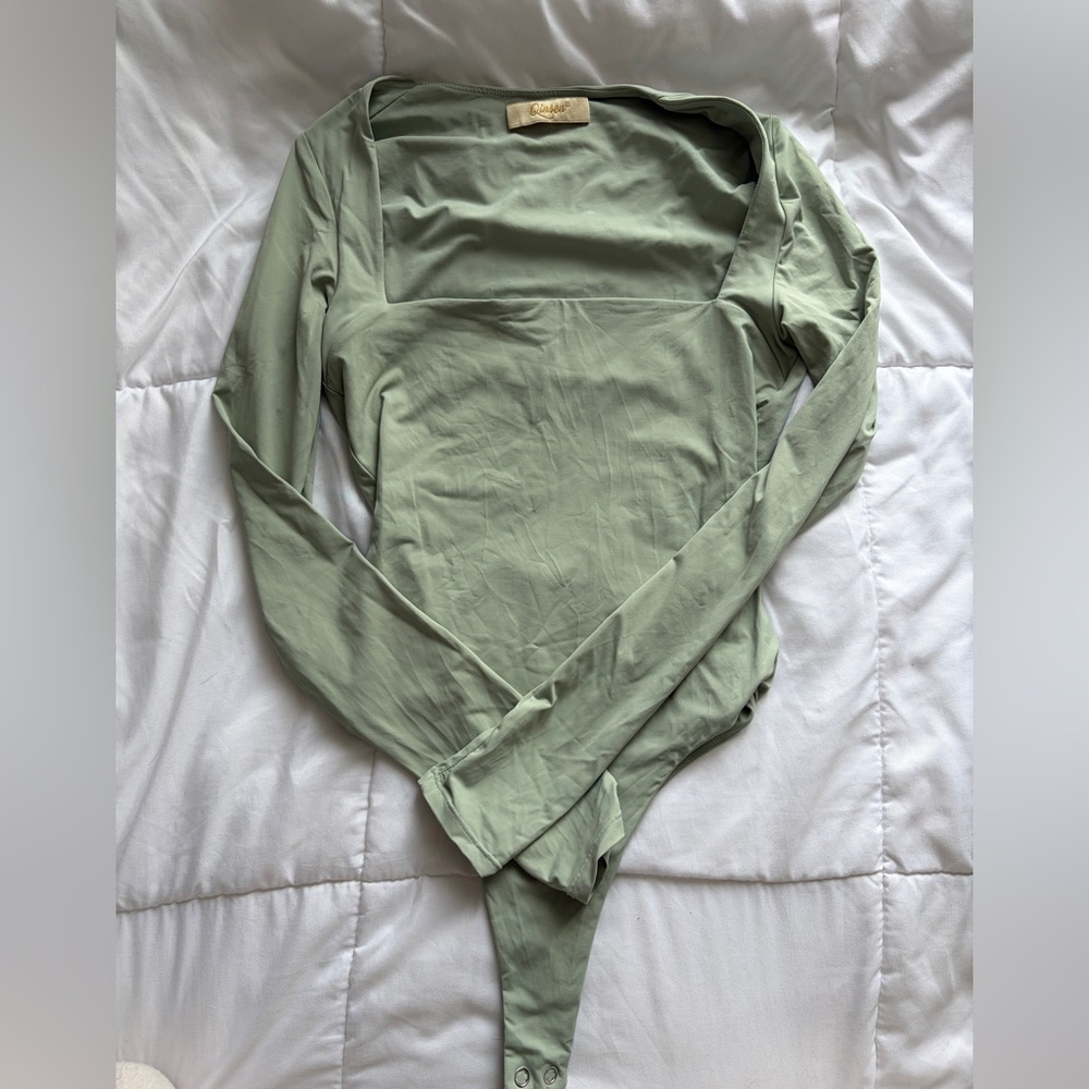 Women's Sage Green Long Sleeve Top